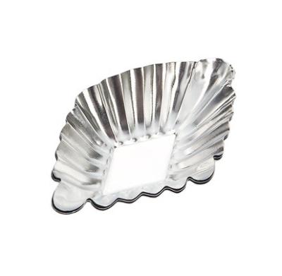 China Viable Tin Material Mini Fluted Diamond Shaped Fruit Tart Dish Pudding Tart Tin Vintage Egg Tart Mold for sale