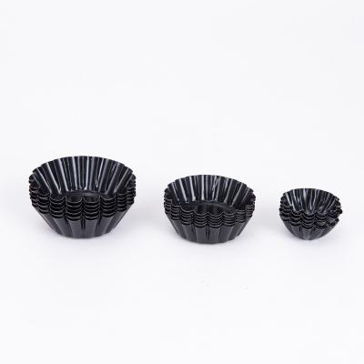 China Viable Set of 18 Mini Tart Pans Baking Cups Mini Pie Tin Tartlet Pan Mini Cupcake Cookie Pudding Round Bun Mold for sale