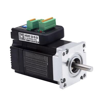 China Totally Enclosed All In One 3000rpm Height 57mm 100W 36V 2 Phase NEMA 23 Integrated Servo Motor With Drive for sale