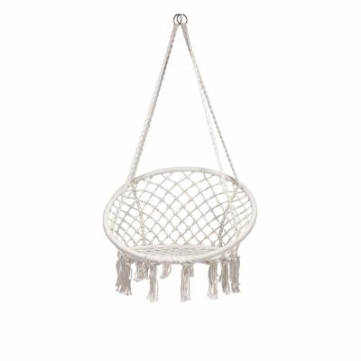 China Home Indoor Decoration Foldable Patio Swing Chair Woven Cotton Rope Tassel Style Foldable Nest Swing Swing Chair for sale