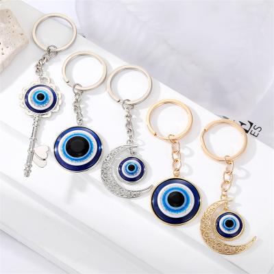 China Wholesale Key Chains/Resin Key Chains Alloy Base Metal Pendant/Gift Bags Gold Plated Keychains Fashion Evi Eye Car Key Chains for sale