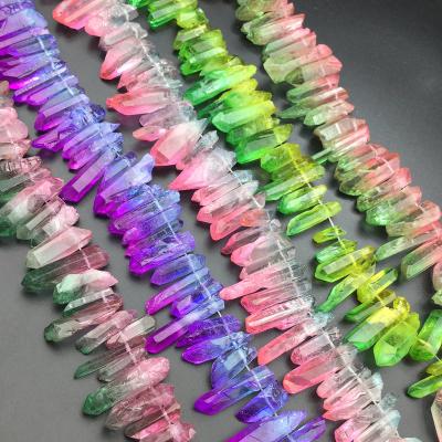 China The White Column Crystal Tusk Natural Colorful High Quality Natural Stone Quartz Crystal DIY Jewelry Accessories Group for sale