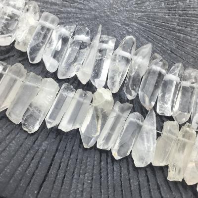 China White Quartz Crystal Column Crystal Column Crystal Tusk Healing DIY Jewelry Accessories High Quality Natural White Stone Jewelry for sale