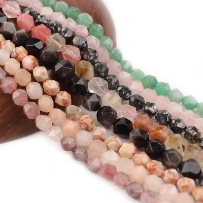 China DIY Jewelry Accessories Wholesale 6/8/10mm Crystal Loose Beads DIY Beaded Jewelry Accessories Diamond Facet Natural Jade Beads Jewelry for sale