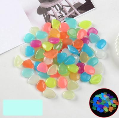 China High Quality Multi Color Luminous Fluorescent Stone Pebbles DIY Jewelry Accessories Glowing Color Stone for sale