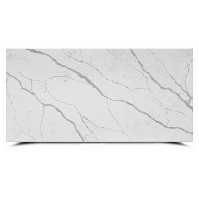 China Modern Pure White Staturio / Calacatta Veins Artificial Marble Panel for sale