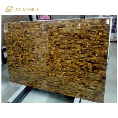 China New Decoration Or Furnishing Chinese Tiger Eyes Marble With Competitive Price For Bathroom Tiles for sale