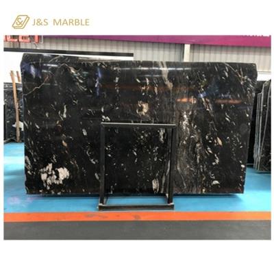 China Cheap Price Chinese Polished Black Galaxy Quartz Marble Stone 300x300mm for sale