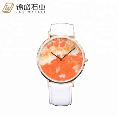 China Water Resistant 2018 Wholesale Unisex Orange Crystal Glass Quartz Wrist Watch Men Women Watches for sale