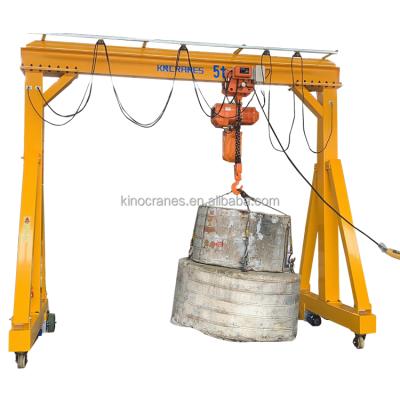 China Warehouse Portable Gantry Crane Motorized Travelling Gantry Crane zu verkaufen