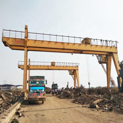 China Factory Price Rail Type Double Beam Grab Bucket Gantry Crane for sale