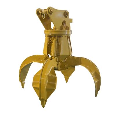 China Rotating Hydraulic Grab Bucket Excavator Rotator Orange Peel Grapple Te koop