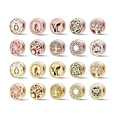 China New Lead Free Magnetic Aromatherapy Loop Essential Oil Diffuser Pendants Jewelry For Masking Face for sale