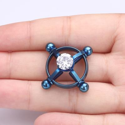 China Hiphop Fake Nipple Rings For Women Non Piercing Nipplerings Nipple Rings Stainless Steel Faux Dangle Nipple Piercing Body Jewelry for sale