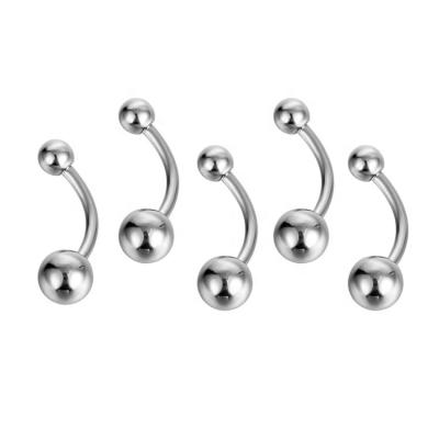 China Non - Allergenic Cheap Fashion 316L Eyebrow Nose Tongue Piercing Shiny Surgical Steel Jewelry Ring Earring Set Body Jewelry for sale