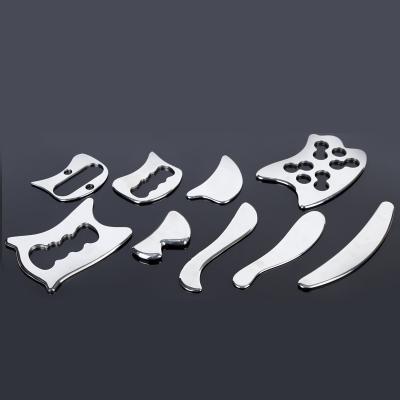 China Gua Sha Factory Stainless Steel Myofascial Release Panel Muscles Massager Gua Sha Scraping Tool for sale