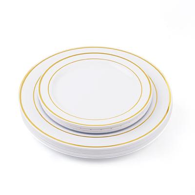 China Disposable Hot Selling Silver Cutlery Party Dinner Dish Disposable Plastic Dishes 30 10.25