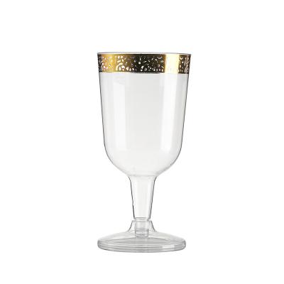 China Hot Selling Disposable PS Polystyrene Champagne Beer Clear Disposable Plastic Cup for sale