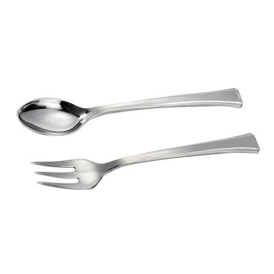 China PS Pack Disposable High Quality Cutlery Set Disposable Mini Black Plastic Spoon for sale