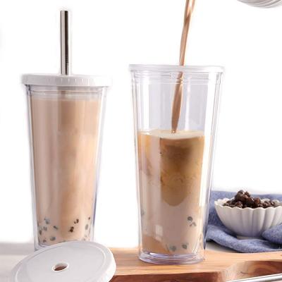 China 2022 Hot Selling Plastic Reusable Bubble Tea Tumbler Tea Cup Minimalist Vaso Olovn Boba Tazas Becher Bubble Tea for sale