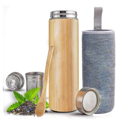 China PORTABLE Custom Thermo Mug Warmer Insulated Double Wall Sublimation Water Bottles Stainless Steel Bamboo Coffee Mugs With Logo for sale