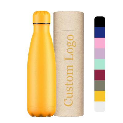 China Sustainable Powder Coated Sports Vacuum Flask Cola Shape Double Wall Stainless Steel Insulated Custom Water Bottle for sale