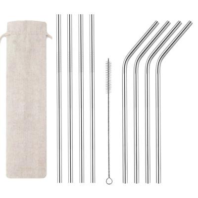 China Viable Reusable Drinking Metal Straw Set Stainless Steel Straw Tumbler Mug Bottle Water for sale