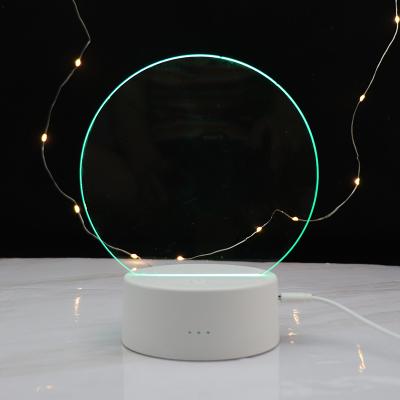 China Modern Warm Sale Factory Outlet RGB Night Light ABS Base Night Light With USB Empty Acrylic Table Lamp For DIY for sale