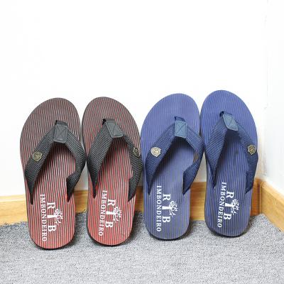 China Fashion Trend 2022 Summer Men Slippers Outdoor Anti Slip Slippers Durable Custom Printed Simple Flip Flops Slippers for sale