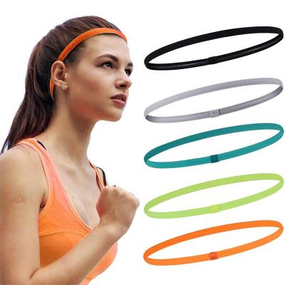 China Fashionable single headband men's and women's silicone fitness yoga running soccer headband new sport sweat band guide general non-slip sports headband for sale