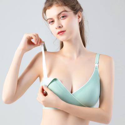 China Radiation Protection Breastfeeding Bra Nursing Bra Pregnant Women Underwear Arbitrary Pregnancy Postpartum Buckle Comfortable Sleep for sale