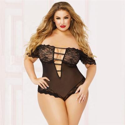 China Sex Women Soft Lace Babydoll Plus Size Lingerie Sleepwear For Fat Ladies for sale