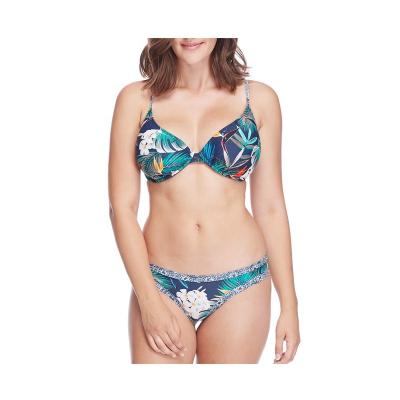 China Factory Made New Anti-UV Women's Floral Print Trend Women's Hot Sexy Swimwear Tops Cut Out for sale