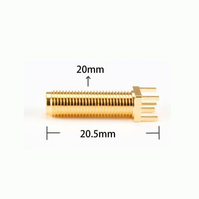 China RF Messing/Goldplattierung Geradkopfverbinder Oxidationsbeständigkeit Korrosionsbeständigkeit PCB Montageverbinder zu verkaufen