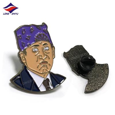 China Europe Longzhiyu 15 Years Old Man And Girl Metal Pins Brooch Cute Design Funny Soft Enamel Lapel Pin Badges for sale