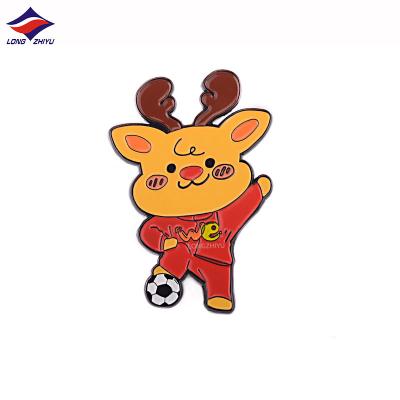 China Newest Design Hot Custom Cute Cartoon Anime Europe Longzhiyu Latest Sale Animal Lapel Pin Metal Enamel Badges for sale