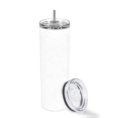 China Viable Upright Cylinder Double Layer Thermos Mug Stainless Steel Vacuum Straw Thermos Cup for sale