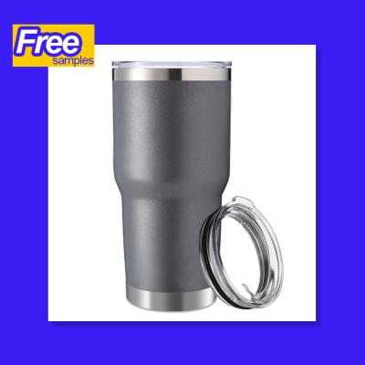 China Sustainable Double Wall Stainless Steel Insulated Coffee Mug With Powder Coated Tumbler 20oz 30oz for sale