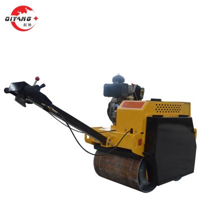 China Building Material Shops New 600kg Handheld Mini Manual Vibrating Double Hydraulic System Drum Road Roller Compactor Price for sale