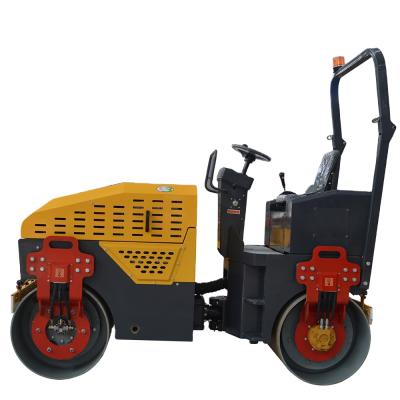 China Building Material Shops 2ton Mini Lathe-on Double Drum Road Roller Compactor for sale