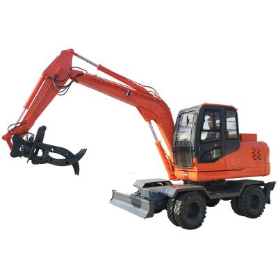 China Rear Drive Excavator QW-85 Type Wooden Grab Trusses Efficient Production for sale