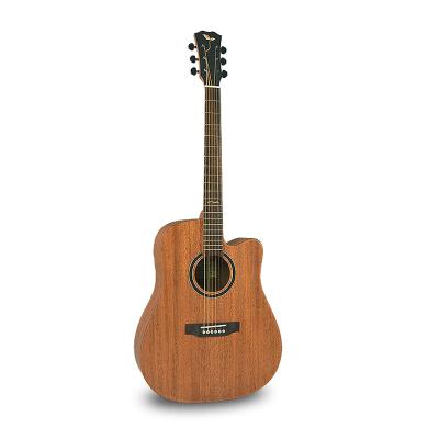 China L540 GUITAR 41inch Cutaway Acoustic Guitar Solid Top Folk Mahogany Back&Sides OEM Backed for sale