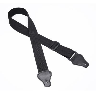 China GUITAR factory supply cheap folk and electric guitar strap black universal strap for sale