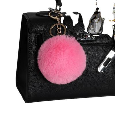 China Plush Many Color Fur Ball Key Pendant Chain Bag Hanging Bag Female Cute Pendant for sale