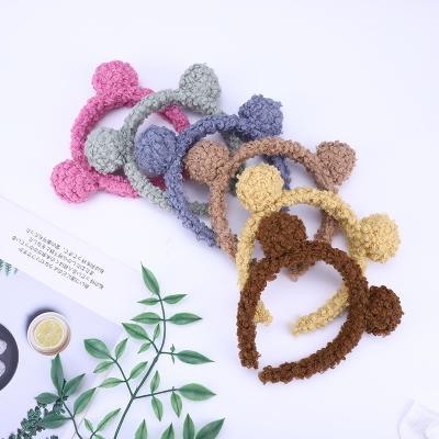 China High Quality Soft Cute Headband Women Spa Hairband Cosmetic Makeup Headband For Girl Hair Plush Circle for sale