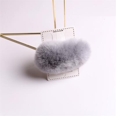 China New autumn and winter plush hairpin plush hairpin celebrity hairpin mink hair line fresh and soft Rex rabbit skin for sale