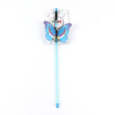 China Three-color Viable Butterfly Cat Stick Pet Supplies Cat's Bell Style Funny Interactive Toys for sale