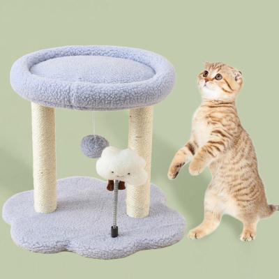 China Funny Funny Indoor Small Frame Of Climbing Cat Scratching Tree Tower Sisal Cat Scratching Post for sale