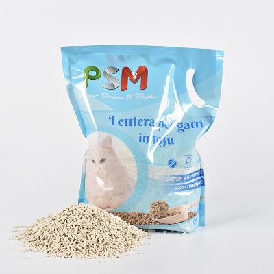 China PSM Factory Original Viable Tofu Cat Litter Deodorant Cleaning Cat Soil Wholesale Pet Supplies for sale