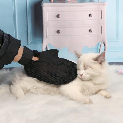 China Viable Custom Silicone Pet Hair Remover Gloves Pet Grooming Grooming Glove Deshedding Brush Glove For Cat Dog for sale